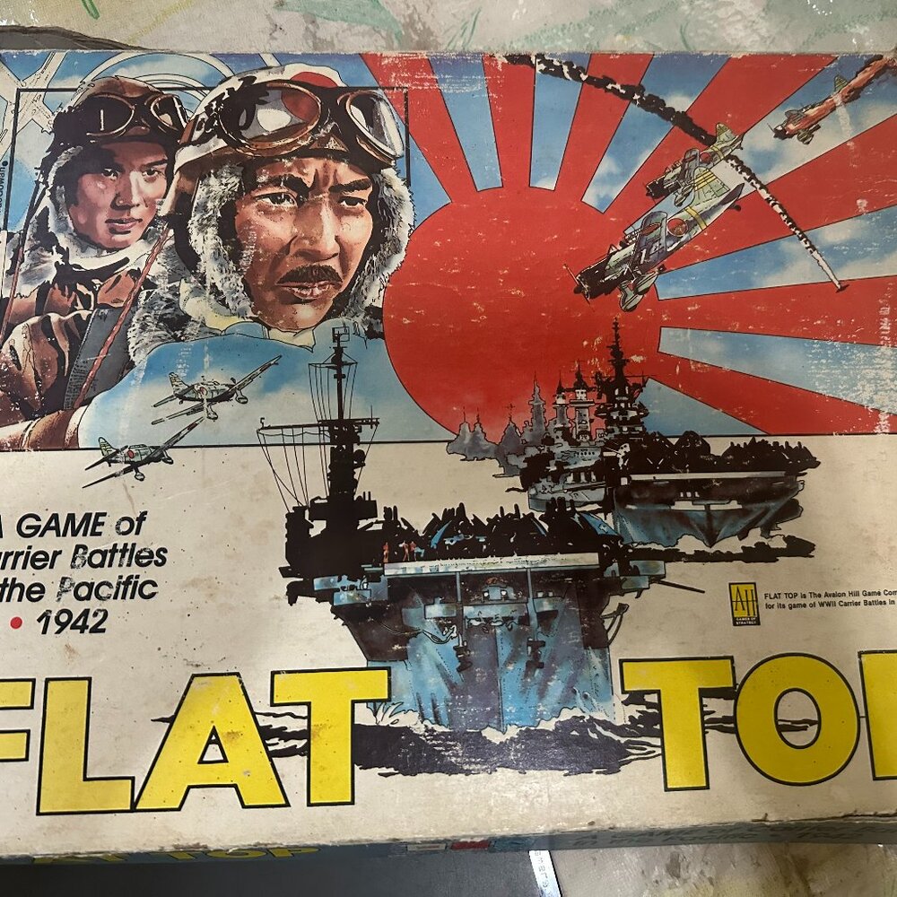 Flat Top War Game of Carrier Battles in the Pacific 1942 Avalon Hill Unpunched